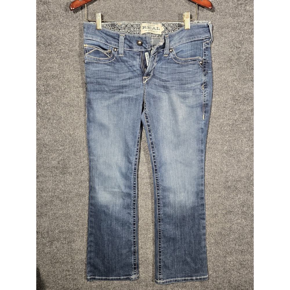 Ariat REAL Denim Rainstorm Bootcut Jeans Women's 29S Medium Wash Stretch Western